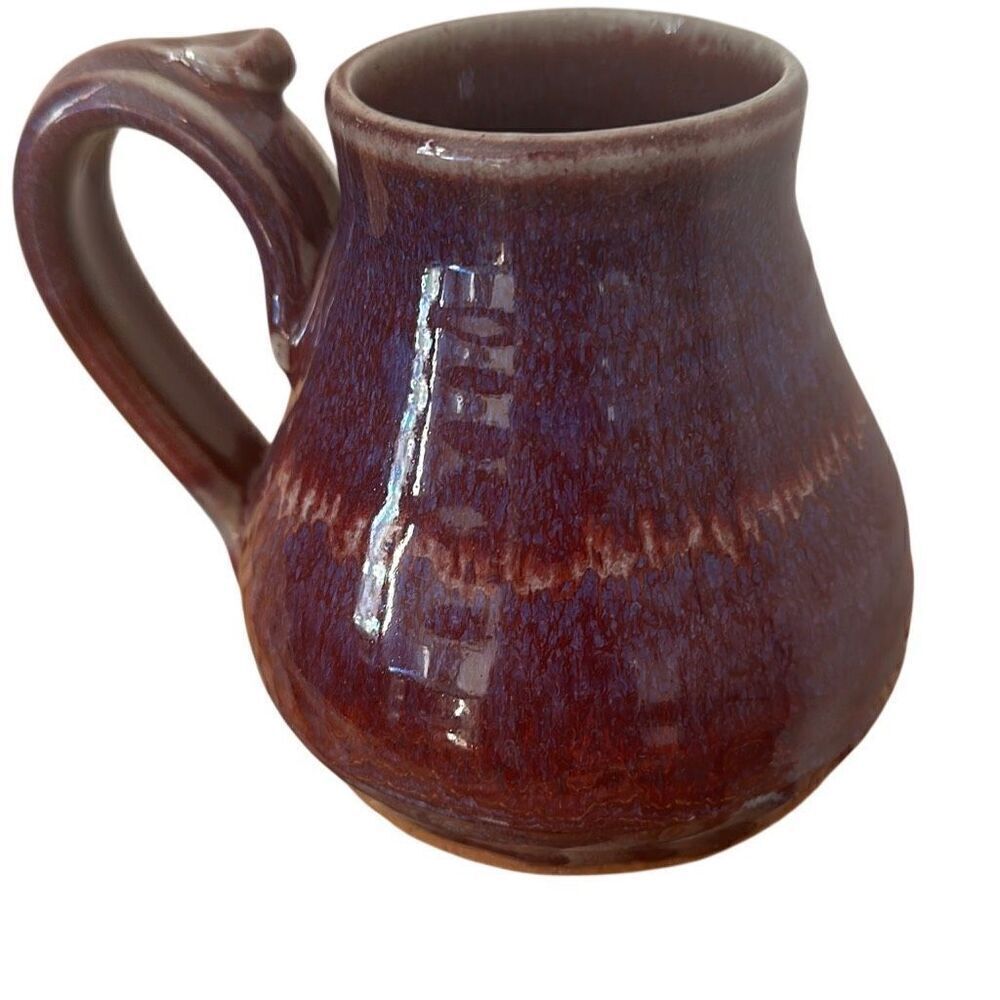 Handthrown Pottery Glazed Coffee Tea Mug Cup Boho Earthen ware